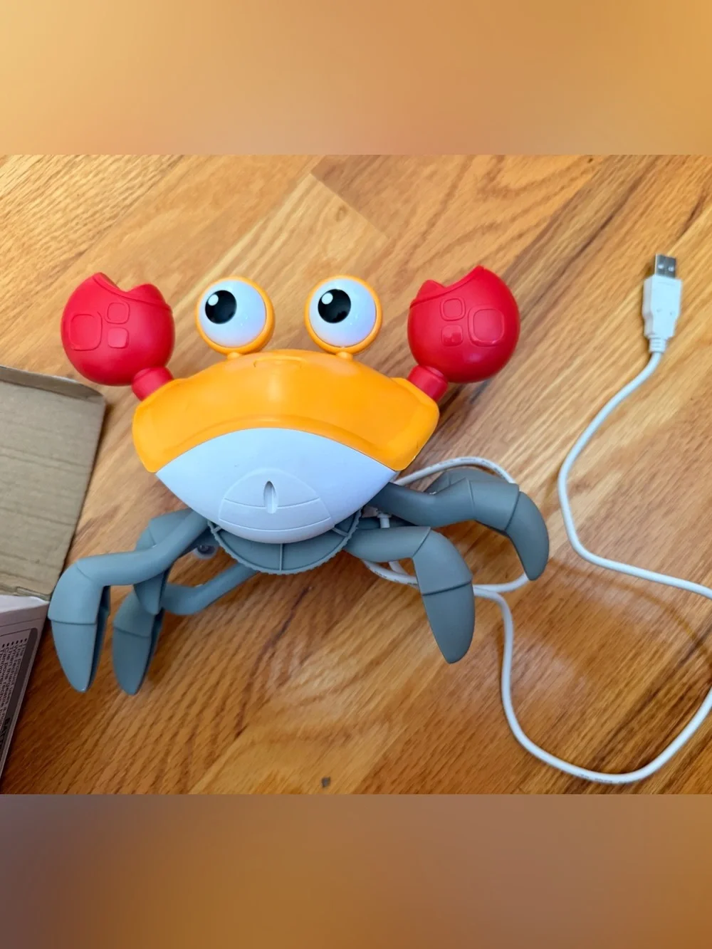 Electric Induction Crab Crawling Toy With Lights & Sounds USB Rechargeable